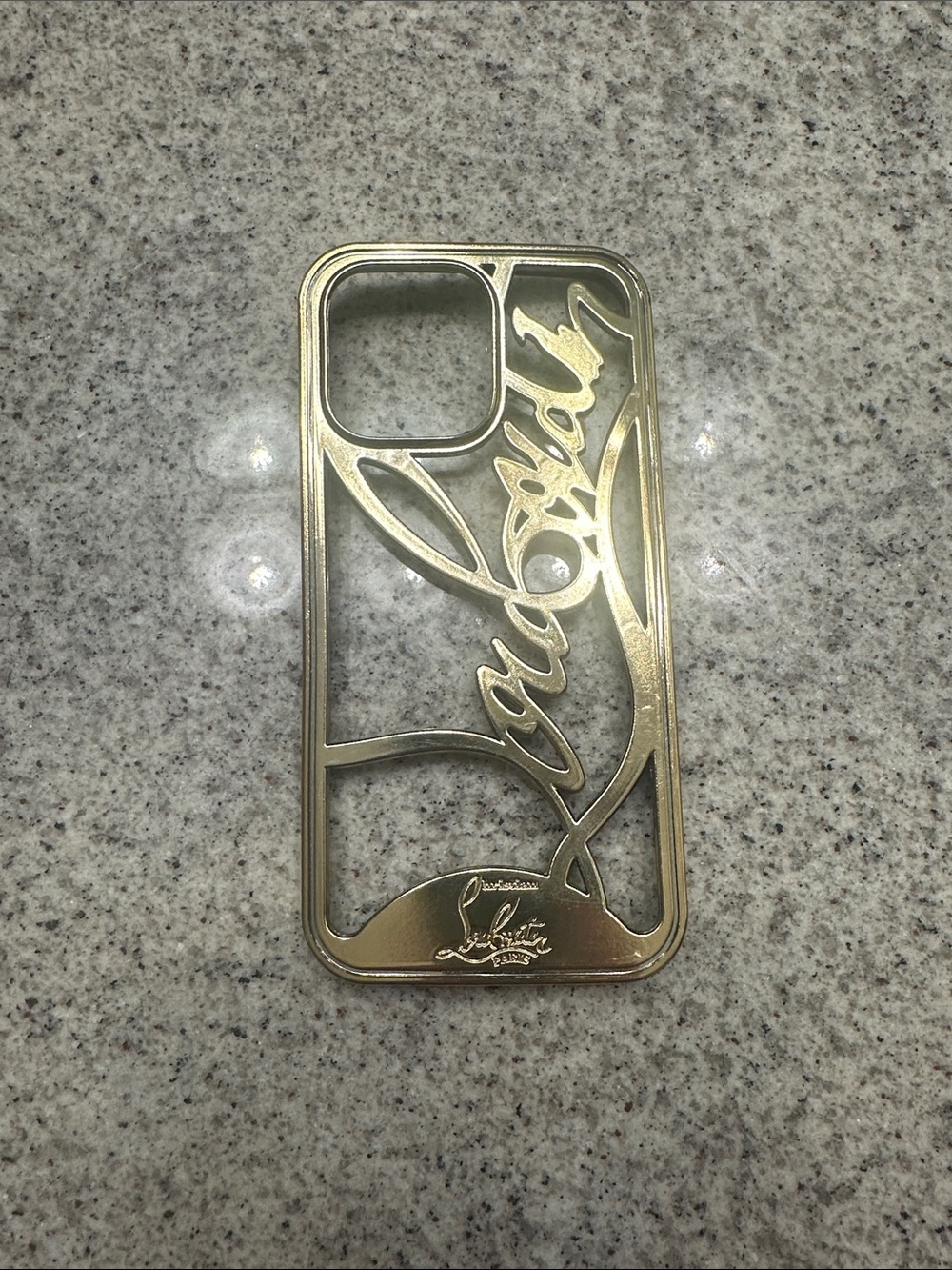 Gold Script Designer iPhone Case - Premium Phone Accessory iPhone 14 Pro Max